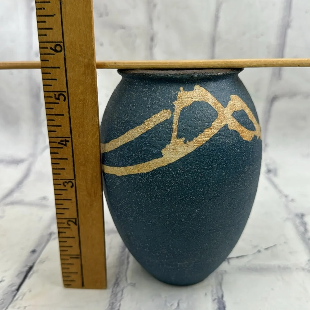 Studio Pottery Vase Artist Signed by 